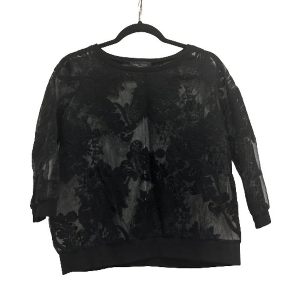 Romeo & Juliet Couture Tops - ROMEO + Juliet Couture Black Mesh/Lace Top Women’s Size S